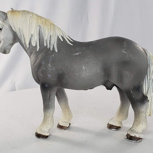 Schleich Percheron Stallion Dapple Grey Horse #13623 - Picture 3 of 5